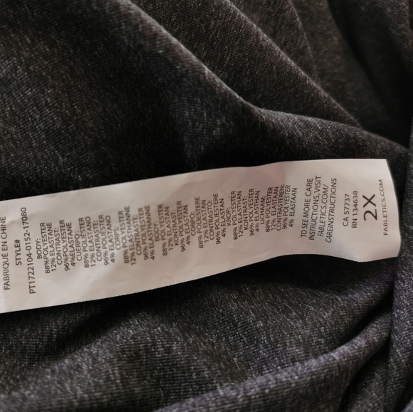 Dark Grey Fabletcics Leggings with Mesh - Picture 3 of 3